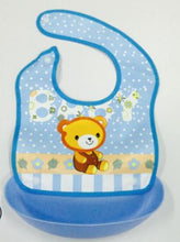Load image into Gallery viewer, Waterproof Silicone Baby Bib Washable Roll Up Crumb Catcher Feeding Eating Babie Cartoon Animals Pattern Bibs
