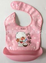 Load image into Gallery viewer, Waterproof Silicone Baby Bib Washable Roll Up Crumb Catcher Feeding Eating Babie Cartoon Animals Pattern Bibs
